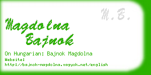 magdolna bajnok business card